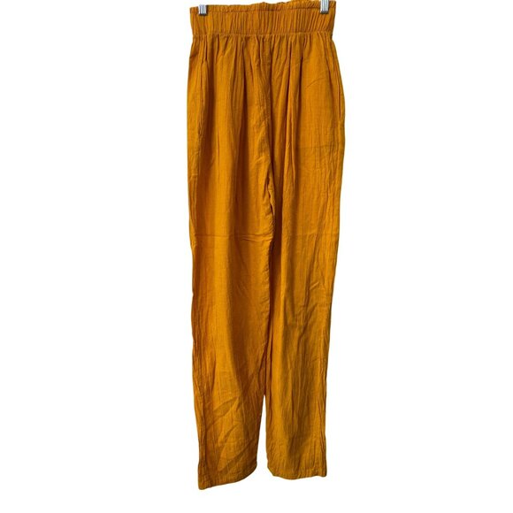 Vintage 90s Lord Isaacs Pant Size Small High Waisted Yellow Deadstock NEW - Picture 1 of 6